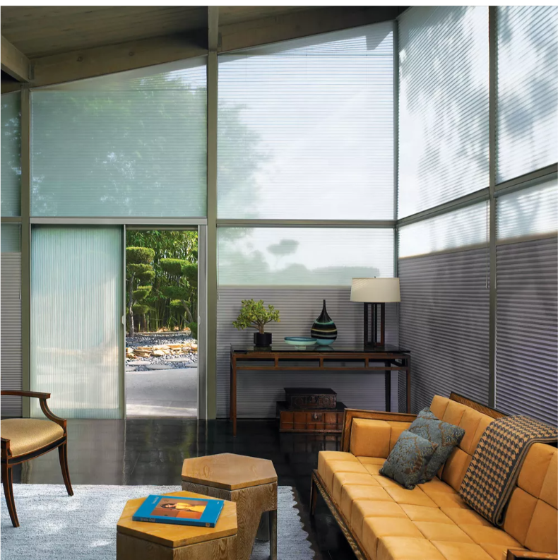 Warm toned cellular shades