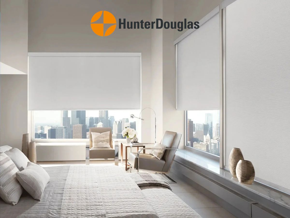 Elegant interior with custom window treatments