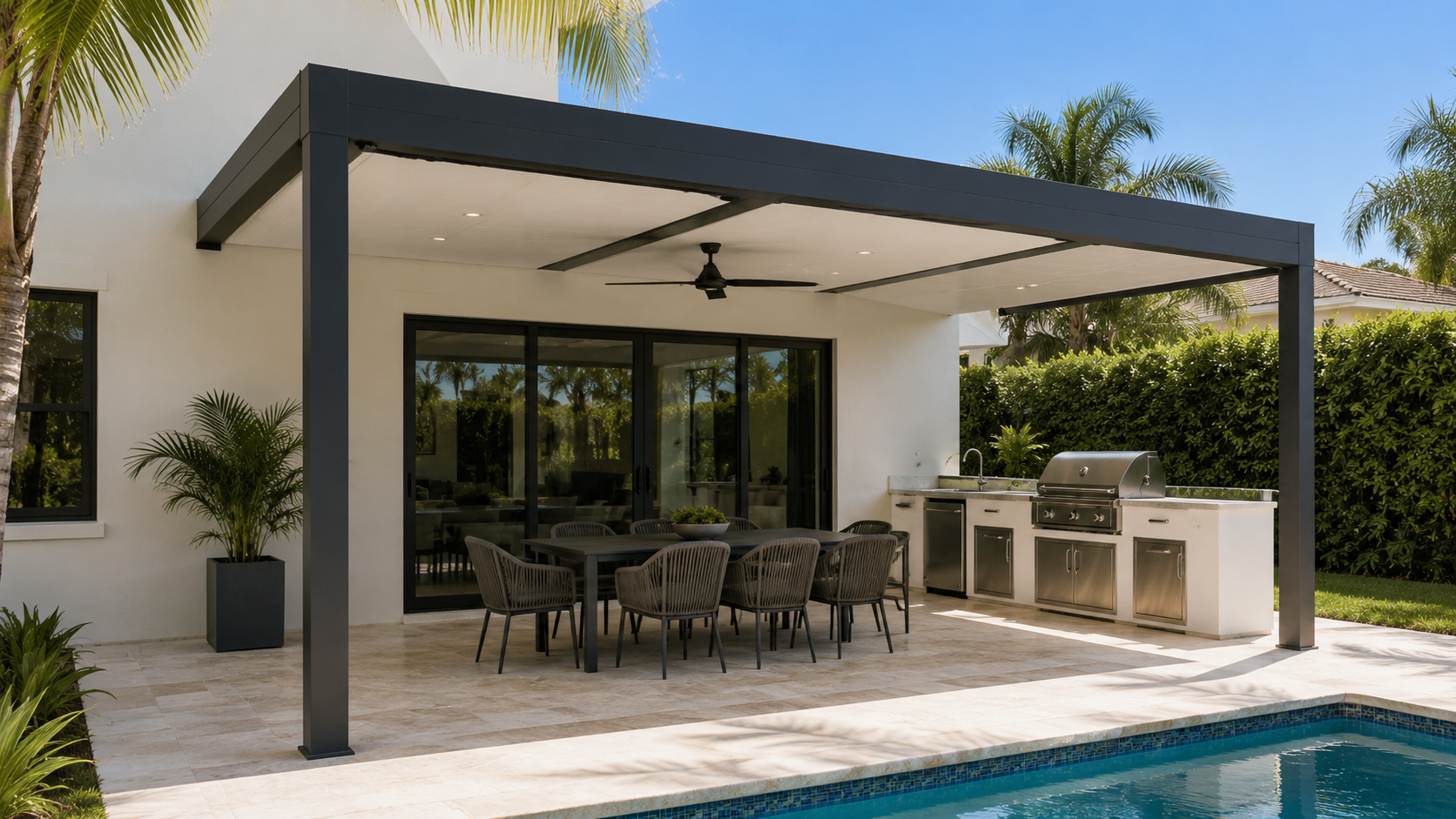 Elegant Palm Beach Solid Patio Cover