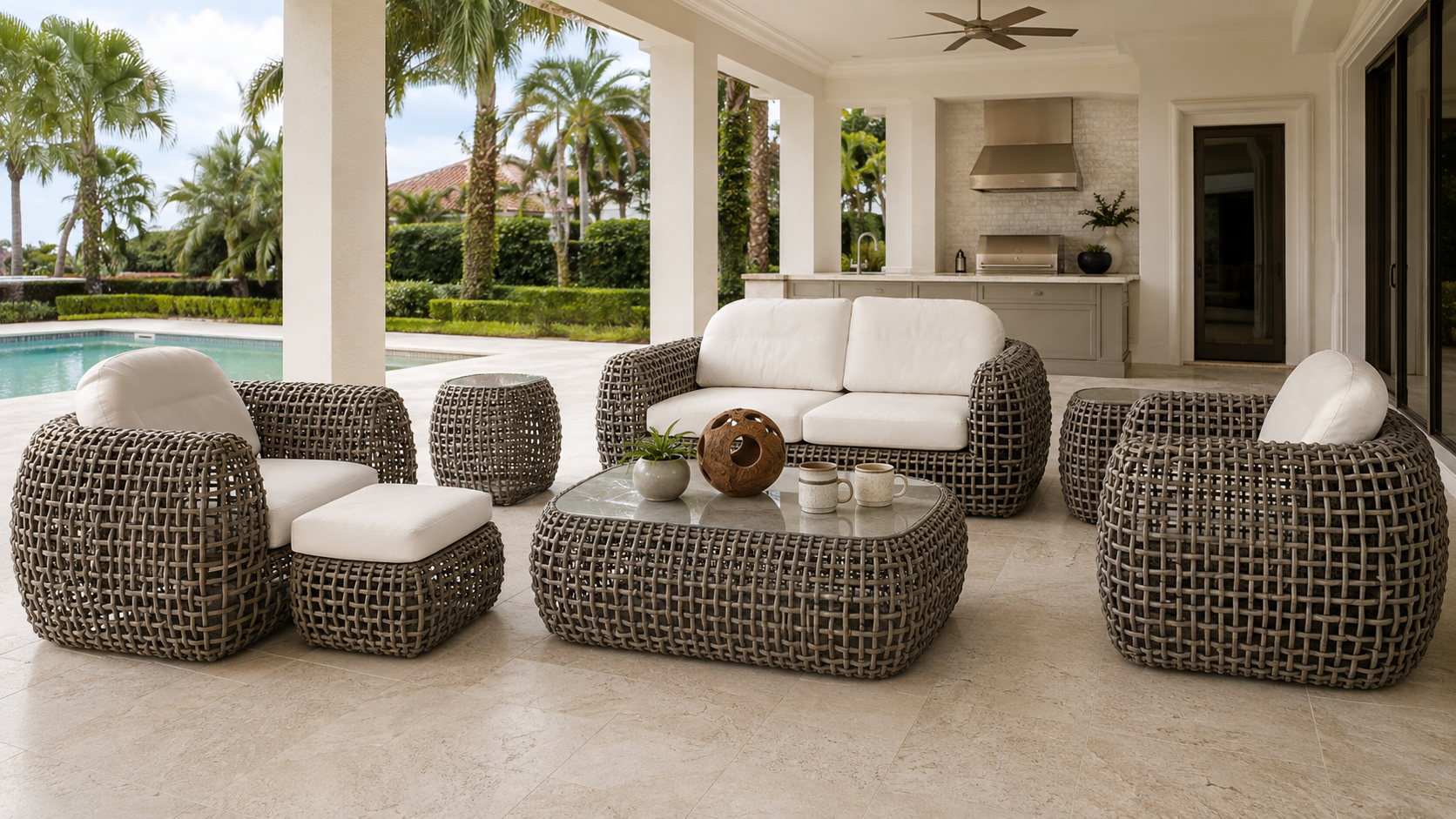 Luxury Woven Lanai Conversation Set