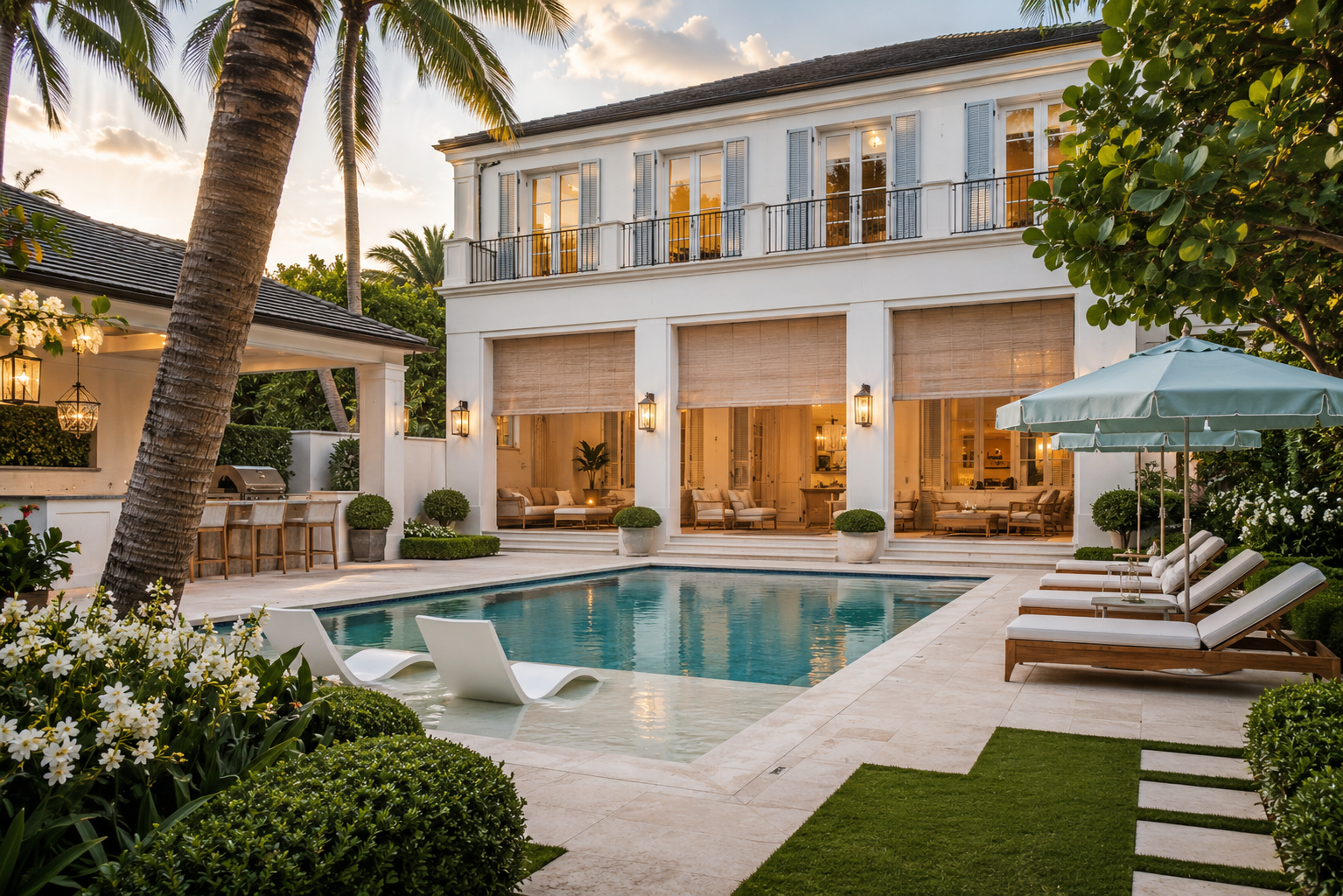 Elegant outdoor living lounge design