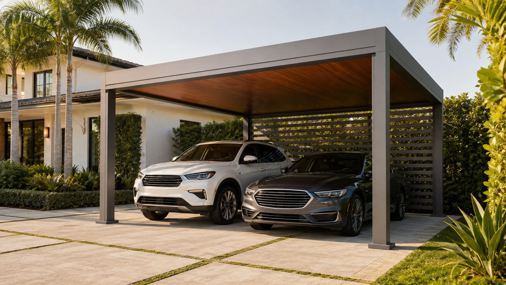 Palm Beach luxury carport for two