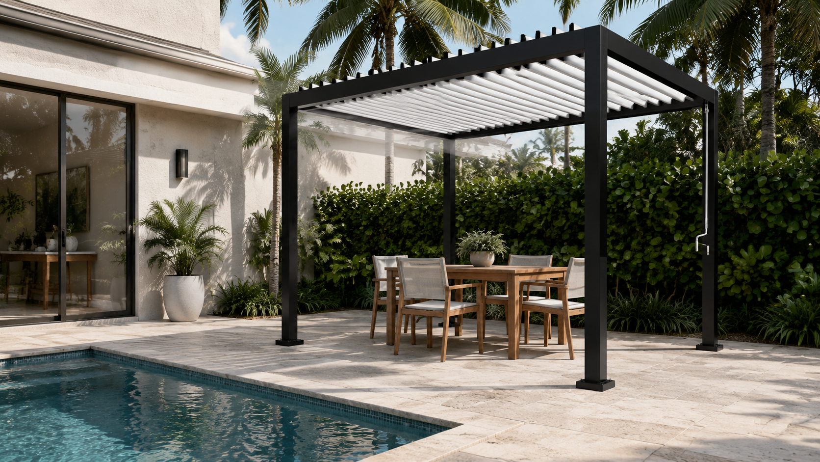 South Florida poolside K-BANA pergola