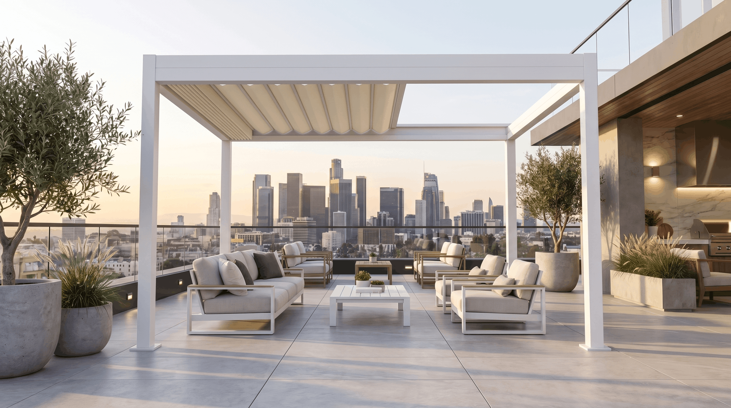 R-WEAVE™ Retractable Fabric Pergola 